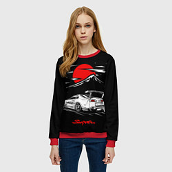 Свитшот женский Тойота супра - JDM Style, цвет: 3D-красный — фото 2