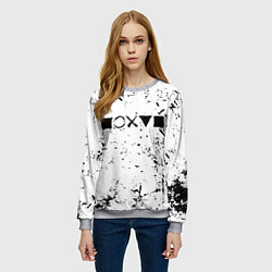 Свитшот женский Безразличие, цвет: 3D-меланж — фото 2