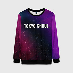 Свитшот женский Tokyo Ghoul gradient space, цвет: 3D-черный