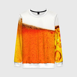 Свитшот женский Тёмное пиво, цвет: 3D-белый