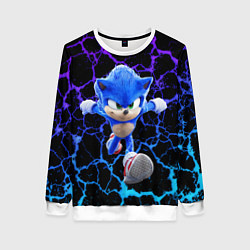 Женский свитшот Sonic неоновый мрамор