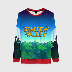 Свитшот женский Горы Stardew Valley, цвет: 3D-красный