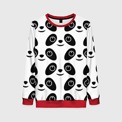 Свитшот женский Panda bing dun dun, цвет: 3D-красный