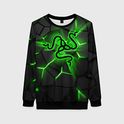 Женский свитшот Razer neon logo