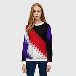 Свитшот женский Розлив краски, цвет: 3D-белый — фото 2