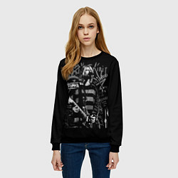 Свитшот женский Nirvana teen spirit, цвет: 3D-черный — фото 2