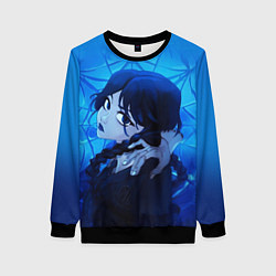 Свитшот женский Вещь и Уэнсдэй, цвет: 3D-черный