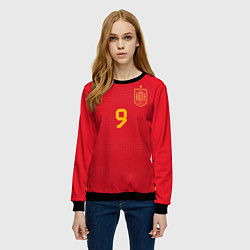 Свитшот женский Гави ЧМ 2022 сборная Испании, цвет: 3D-черный — фото 2