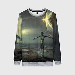 Свитшот женский Эльфийка в пустошах, цвет: 3D-меланж