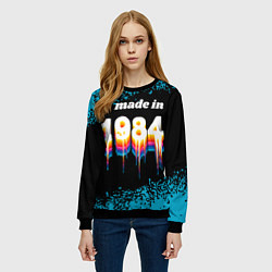 Свитшот женский Made in 1984: liquid art, цвет: 3D-черный — фото 2
