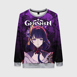 Свитшот женский Сёгун Райдэн - архонт инадзумы, цвет: 3D-меланж