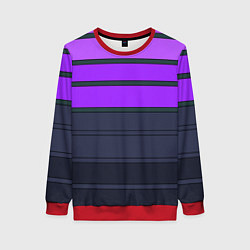 Женский свитшот Полосатый узор в серых и фиолетовых тонах