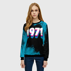 Свитшот женский Made in 1971: vintage art, цвет: 3D-черный — фото 2