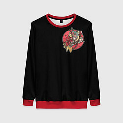 Свитшот женский Японские символы, цвет: 3D-красный