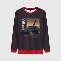 Свитшот женский Volkswagen Golf class, цвет: 3D-красный