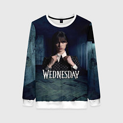 Свитшот женский Wednesday dark, цвет: 3D-белый