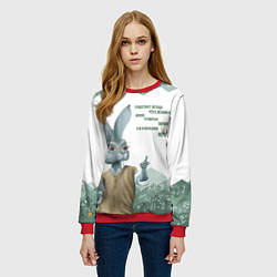 Свитшот женский Легенда про экзамен, цвет: 3D-красный — фото 2