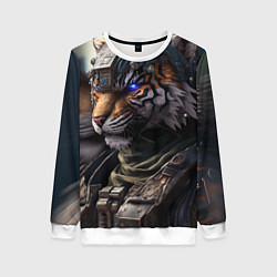 Свитшот женский Battle Tiger, цвет: 3D-белый
