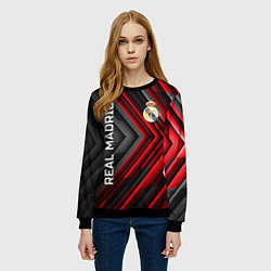 Свитшот женский Real Madrid art, цвет: 3D-черный — фото 2
