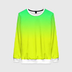 Женский свитшот Зелено-желтый градиент