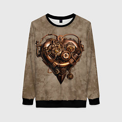 Свитшот женский Стимпанк сердце, цвет: 3D-черный
