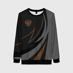 Свитшот женский Россия герб, цвет: 3D-черный