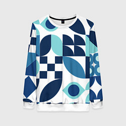 Свитшот женский Набор фигур, цвет: 3D-белый