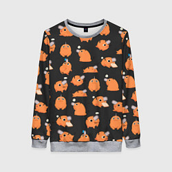 Свитшот женский Chainsaw Man - Почита паттерн, цвет: 3D-меланж