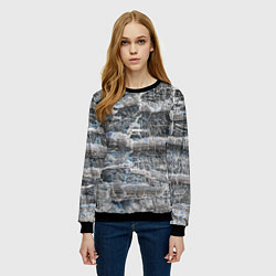 Свитшот женский Неземная текстура, цвет: 3D-черный — фото 2