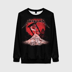 Свитшот женский Metallica - время, цвет: 3D-черный