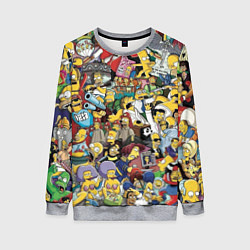 Свитшот женский Simpsonhistory, цвет: 3D-меланж