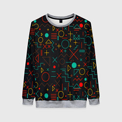 Женский свитшот Геометрия знаки символы