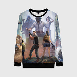 Свитшот женский PUBG банда, цвет: 3D-черный