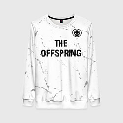 Женский свитшот The Offspring glitch на светлом фоне: символ сверх