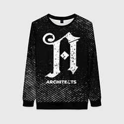 Женский свитшот Architects с потертостями на темном фоне