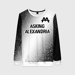 Женский свитшот Asking Alexandria glitch на светлом фоне: символ с