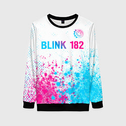 Женский свитшот Blink 182 neon gradient style: символ сверху