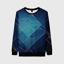 Свитшот женский Геометрическая бесконечность, цвет: 3D-черный