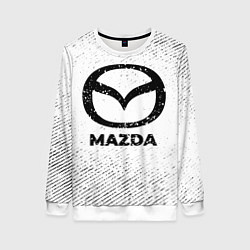 Женский свитшот Mazda с потертостями на светлом фоне