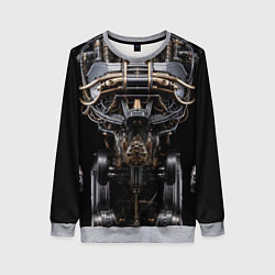 Свитшот женский Робот туловище, цвет: 3D-меланж