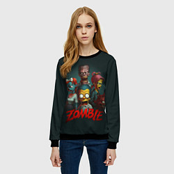 Свитшот женский Zombie simpsons, цвет: 3D-черный — фото 2