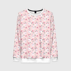 Женский свитшот Милые кролики паттерн