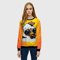 Свитшот женский Мистер Цыпа, цвет: 3D-черный — фото 2