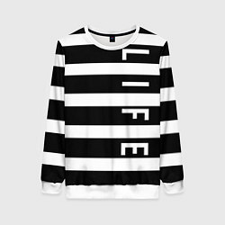 Свитшот женский Полосатая, цвет: 3D-белый
