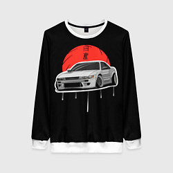 Свитшот женский Nissan Silvia S14 - Japan style, цвет: 3D-белый
