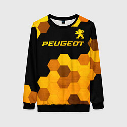 Женский свитшот Peugeot - gold gradient: символ сверху
