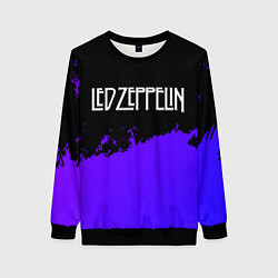 Женский свитшот Led Zeppelin purple grunge