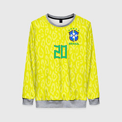 Женский свитшот Винисиус Жуниор ЧМ 2022 сборная Бразилии домашняя