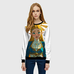 Свитшот женский The legend of Zelda - ahegao, цвет: 3D-черный — фото 2