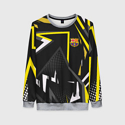 Свитшот женский ФК Барселона эмблема, цвет: 3D-меланж